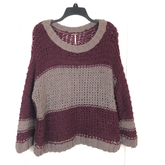 FREE PEOPLE MONACO OPEN KNIT SWEATER (small) - Picture 2 of 5